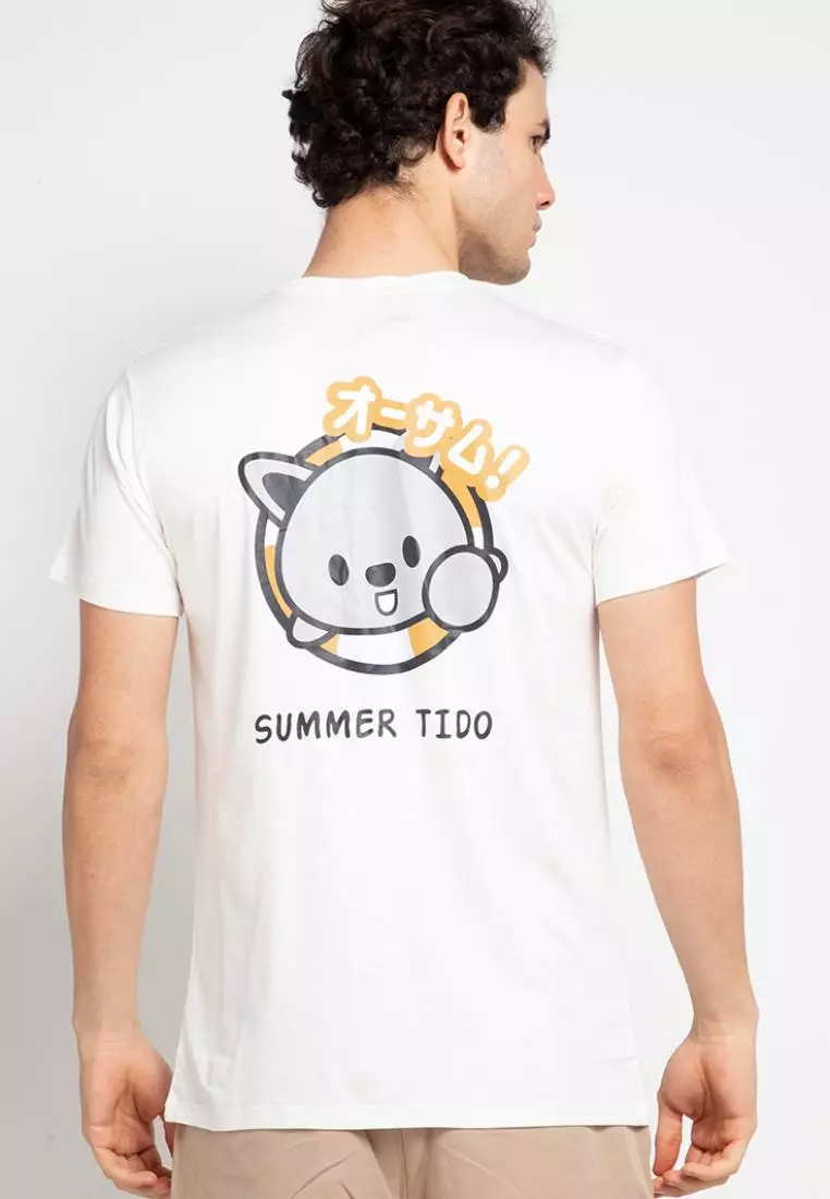 MTF33 summer tido wht kaos pria Putih
