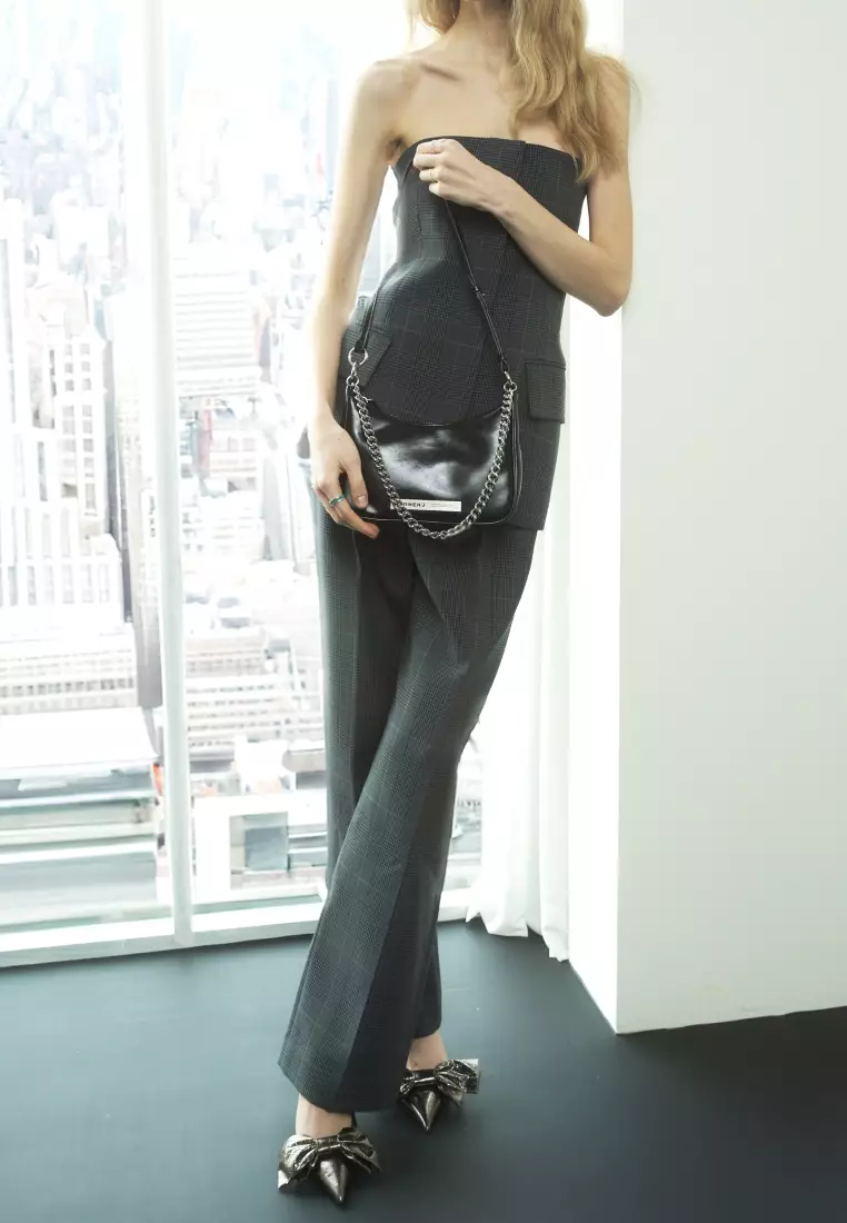 SAGE Vegan Leather Crossbody Bag Black