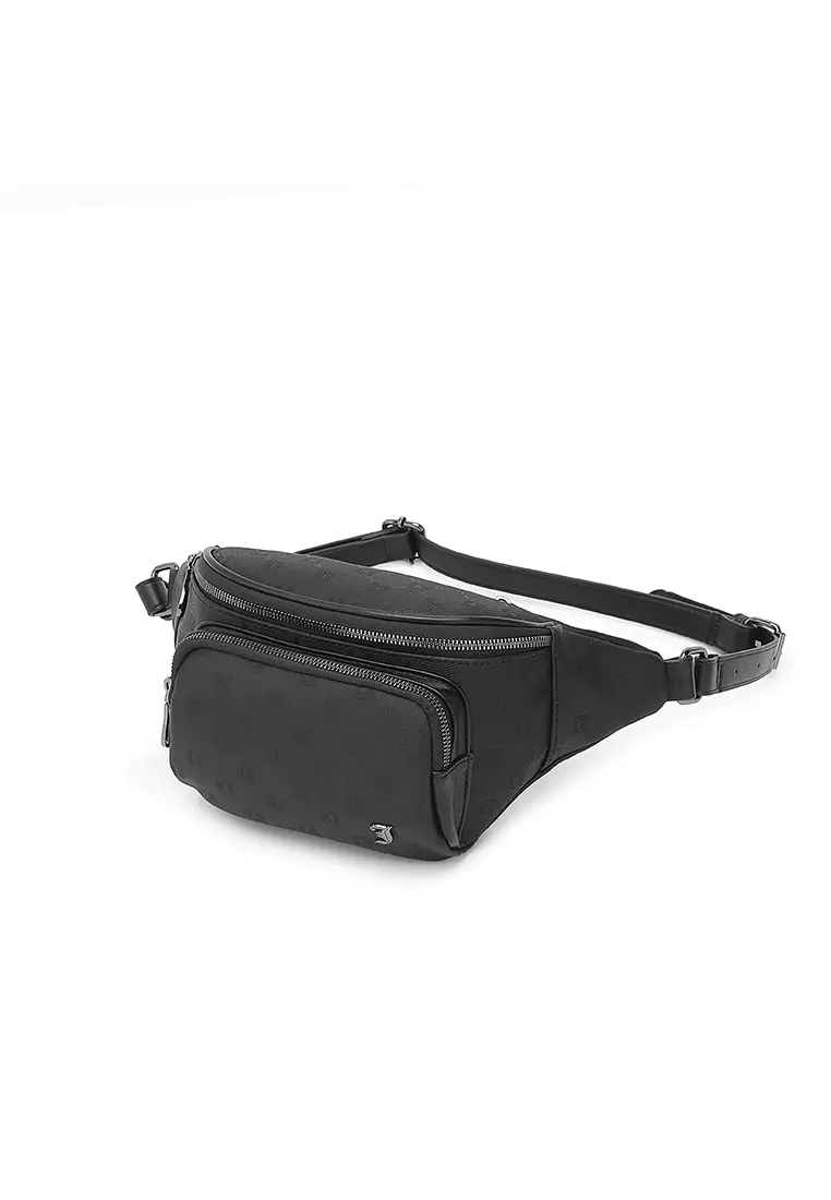 Men's Waist Bag / Belt Bag / Chest Bag - Black