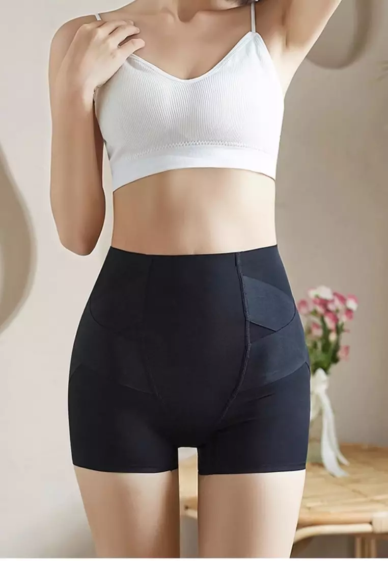 2 Pack Premium Power Tummy Tuck Butt Lifting Safety Shorts Panties in Black