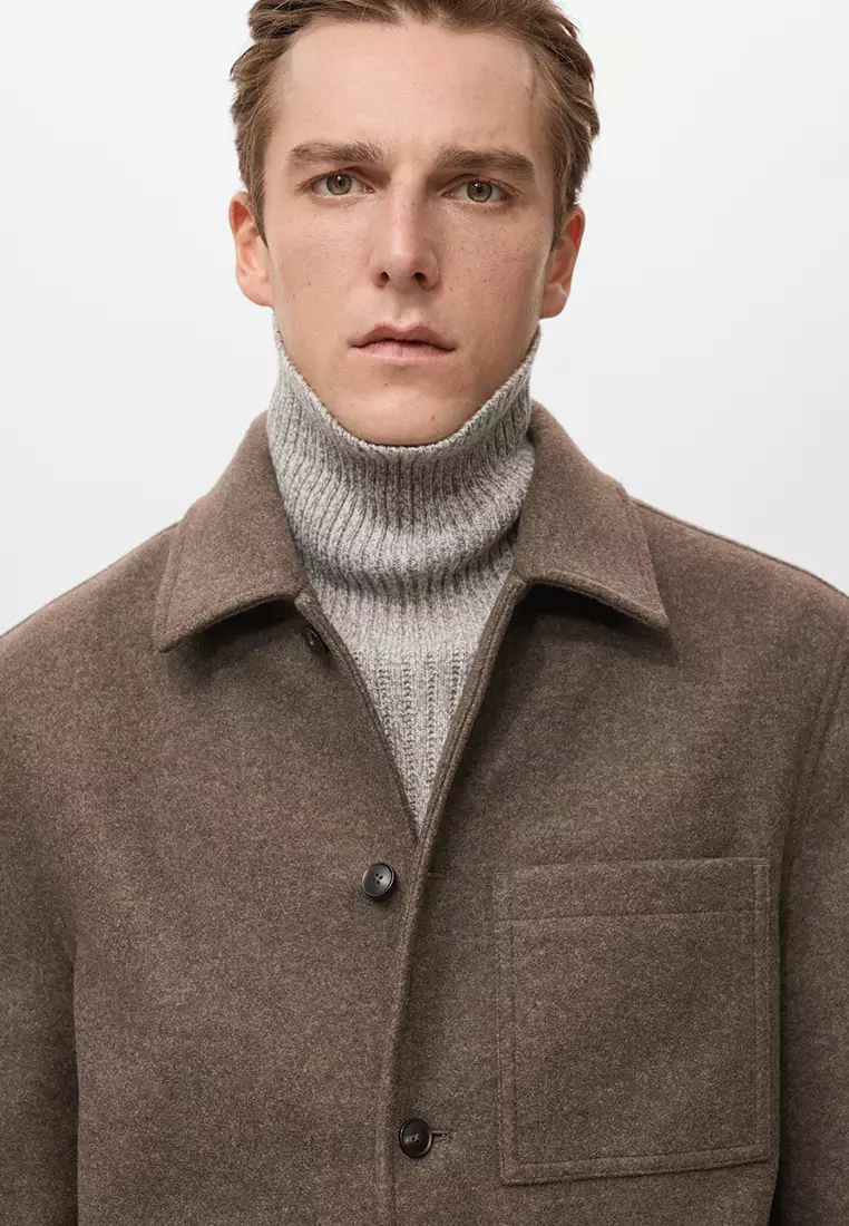 Wool Coat with Pockets