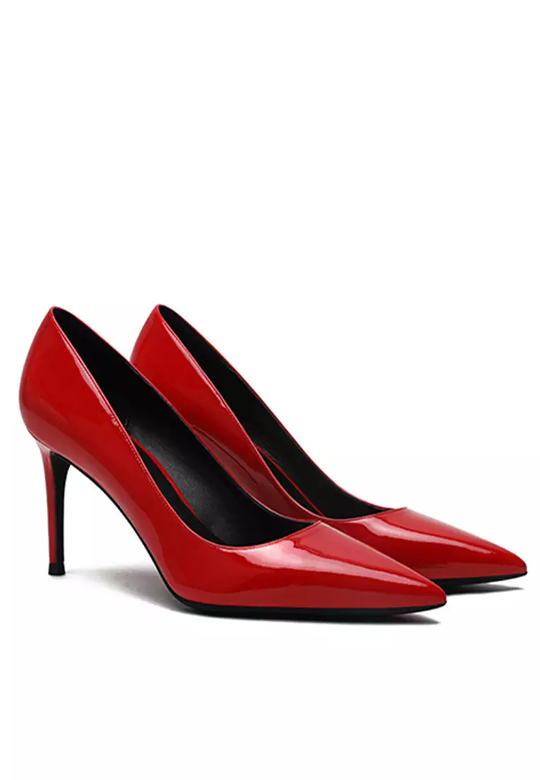 8CM Patent Pointed High Heel Shoes HZL180