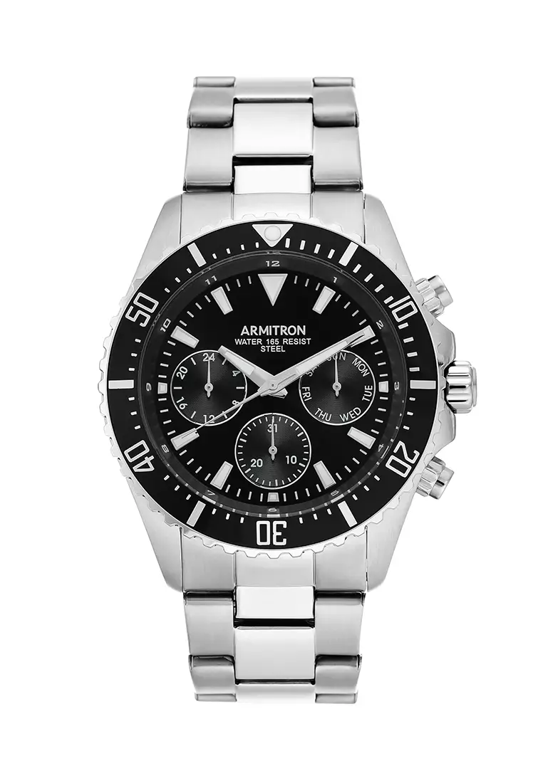 Buy Armitron Armitron Men S Multi Function Bracelet Watch Ar Bksv Online Zalora