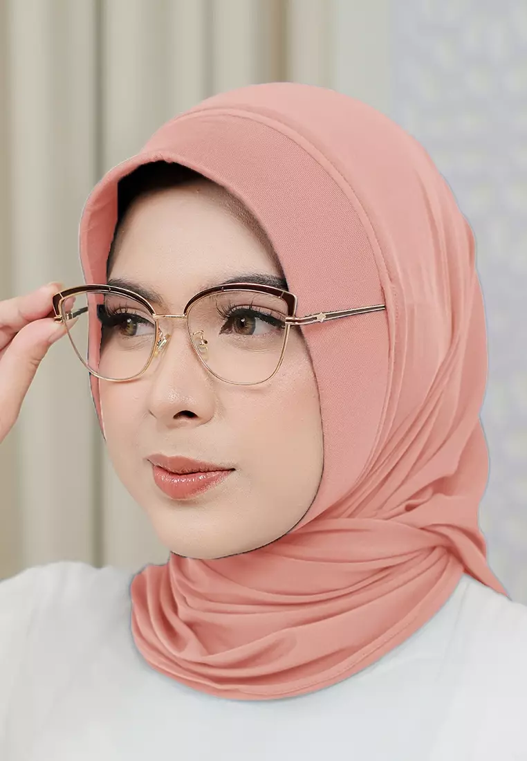 HIJAB INSTAN SOFTPAD AMEENA - PEACH