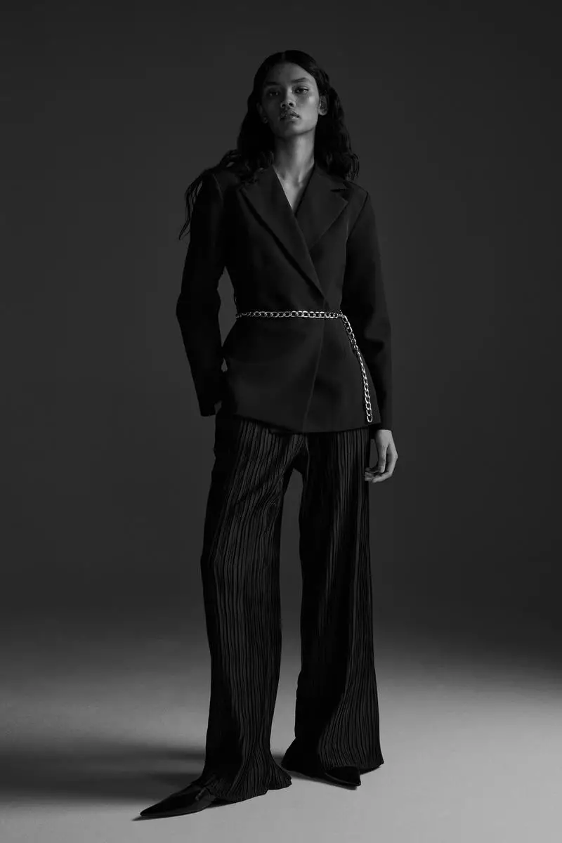 Crinkled pull-on trousers