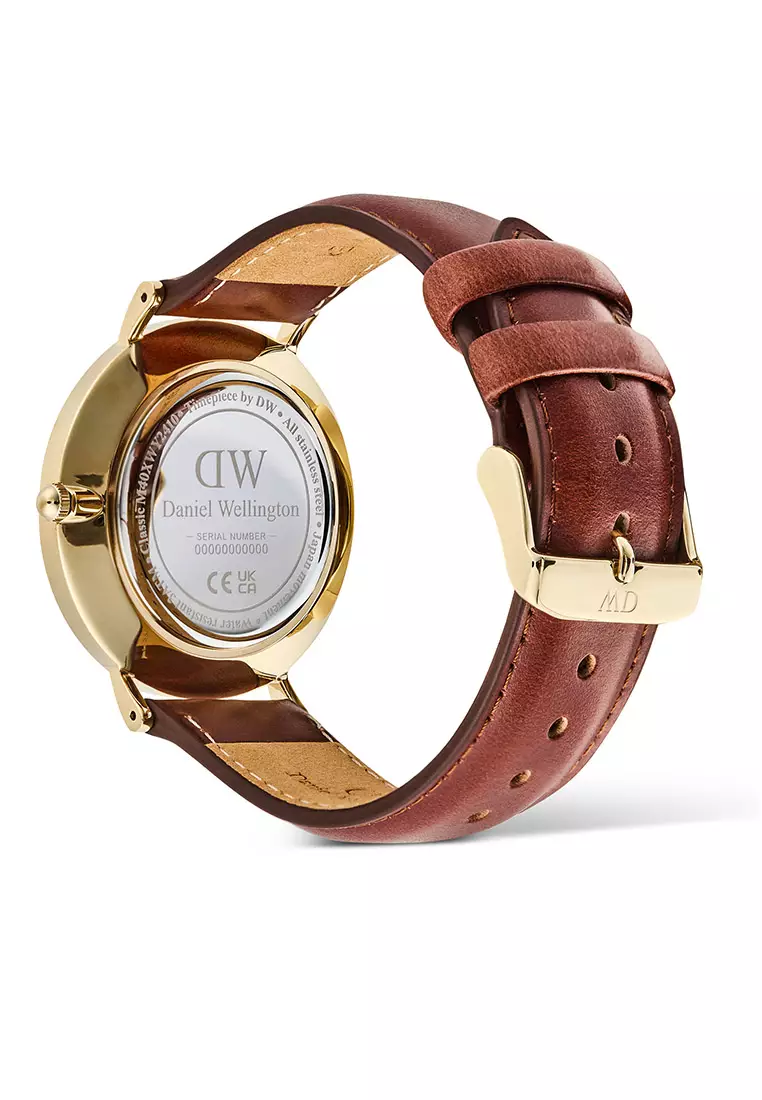 Classic 40mm Multi-Eye St Mawes Off-White Silver Sunray Gold Men Watch stainless steel Leather strap watch DW Official Authentic Original