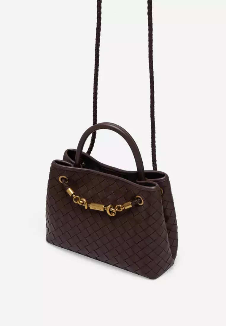 Verona Woven Hand Bag Chocolate