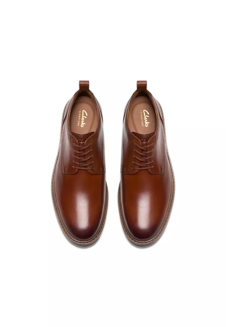 Mens Aldwin Lace Oxford Shoes - Tan Leather