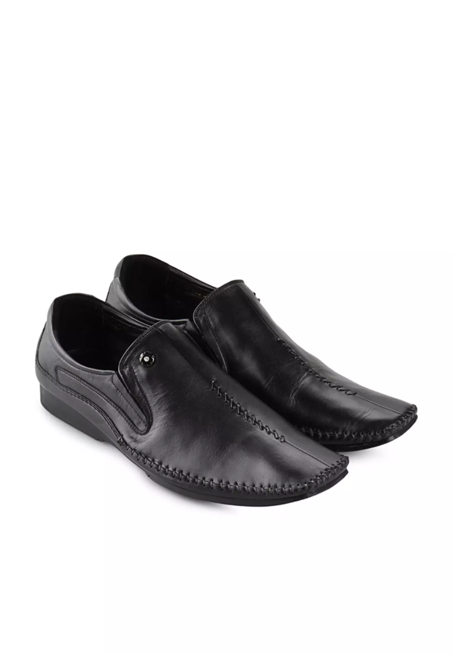 Derry Sepatu Slip On Loafer Pantofel Pria Kulit Asli