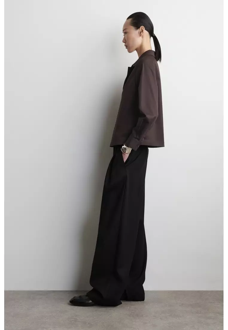 COTTON OPEN-COLLAR SHIRT