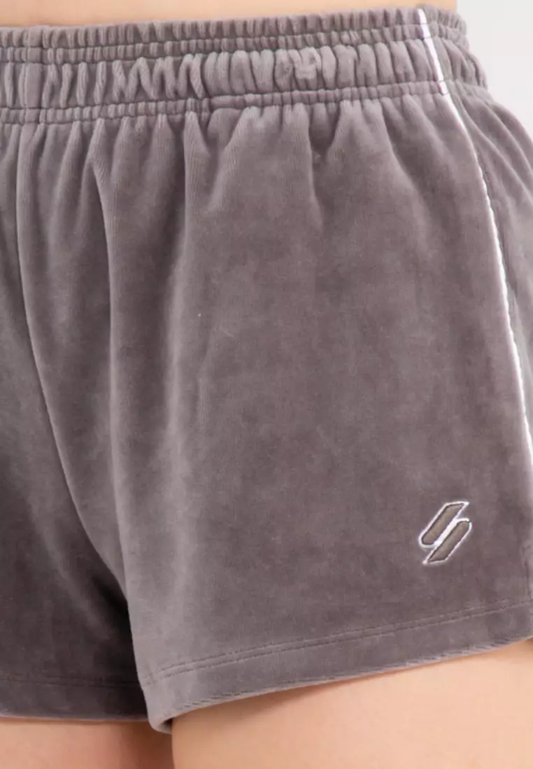 Buy Superdry S Logo Velour Shorts 2023 Online ZALORA Singapore