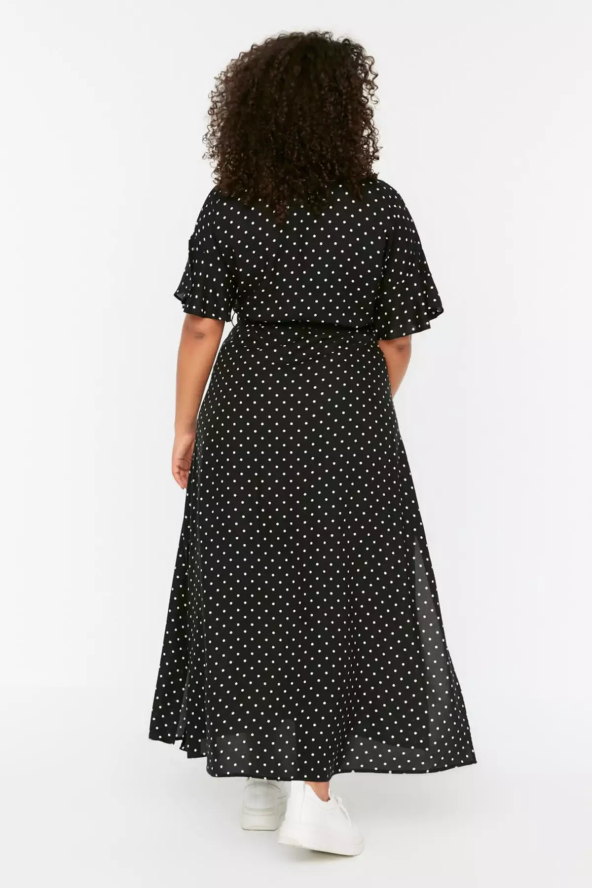 Plus Size Printed Shirt Dress With Belt