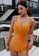 LYCKA orange LNN1213 Korean Lady One Piece Swimwear Orange A3157US281EC99GS_3