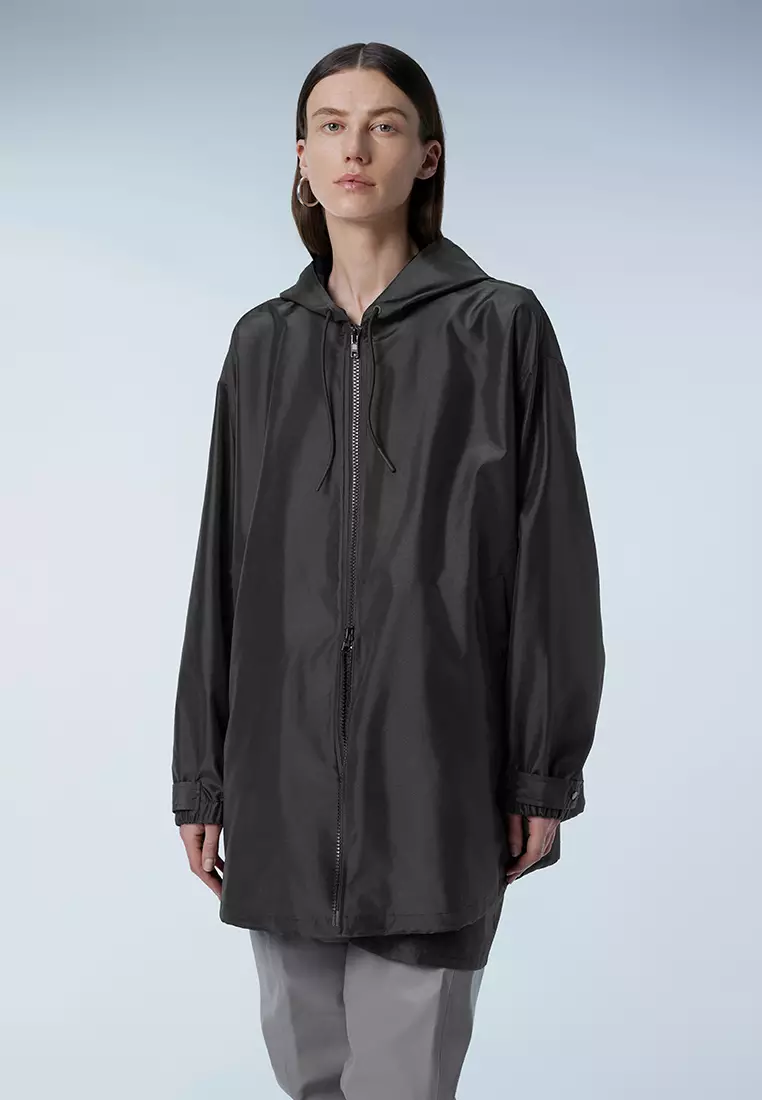 Loose hooded short windbreaker