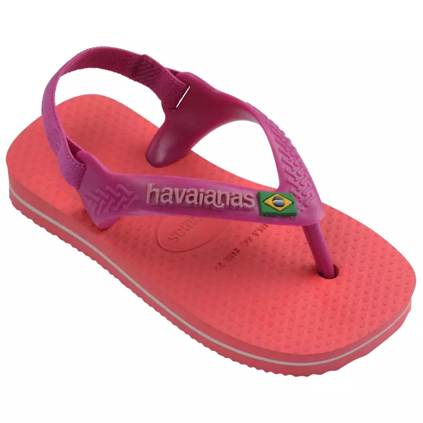 Havaianas New Baby Brasil Logo Coral/Pink - Sandal Anak