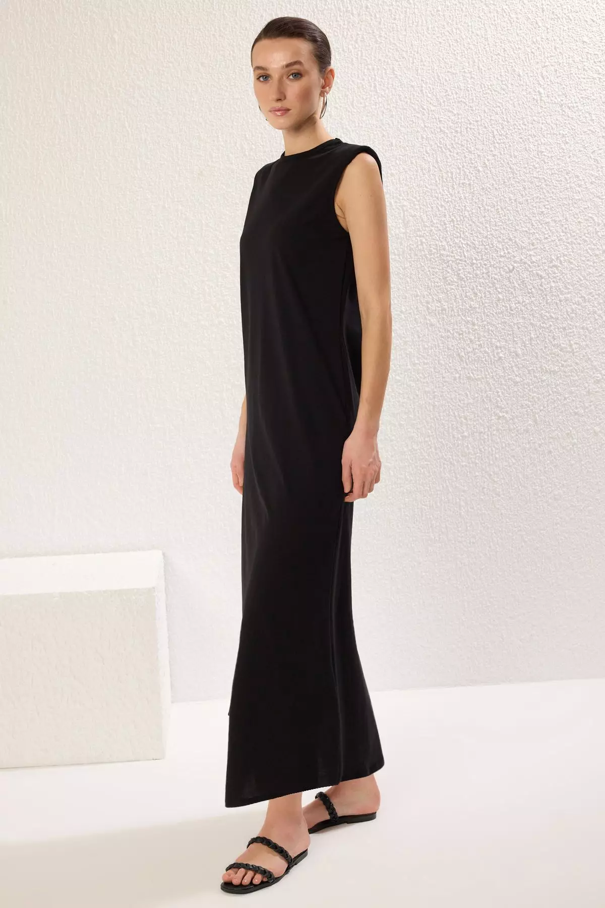 Shoulder Pads Knitted Dress