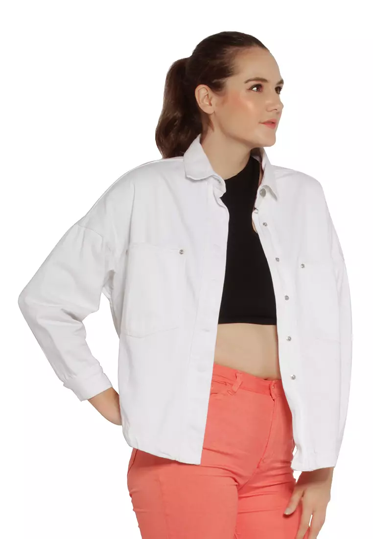 Off white shirt jacket hot sale
