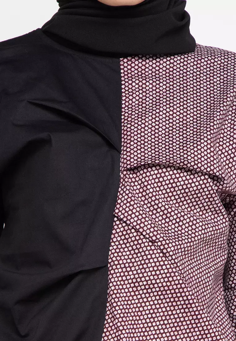 Deeve Blouse In Black and Maroon