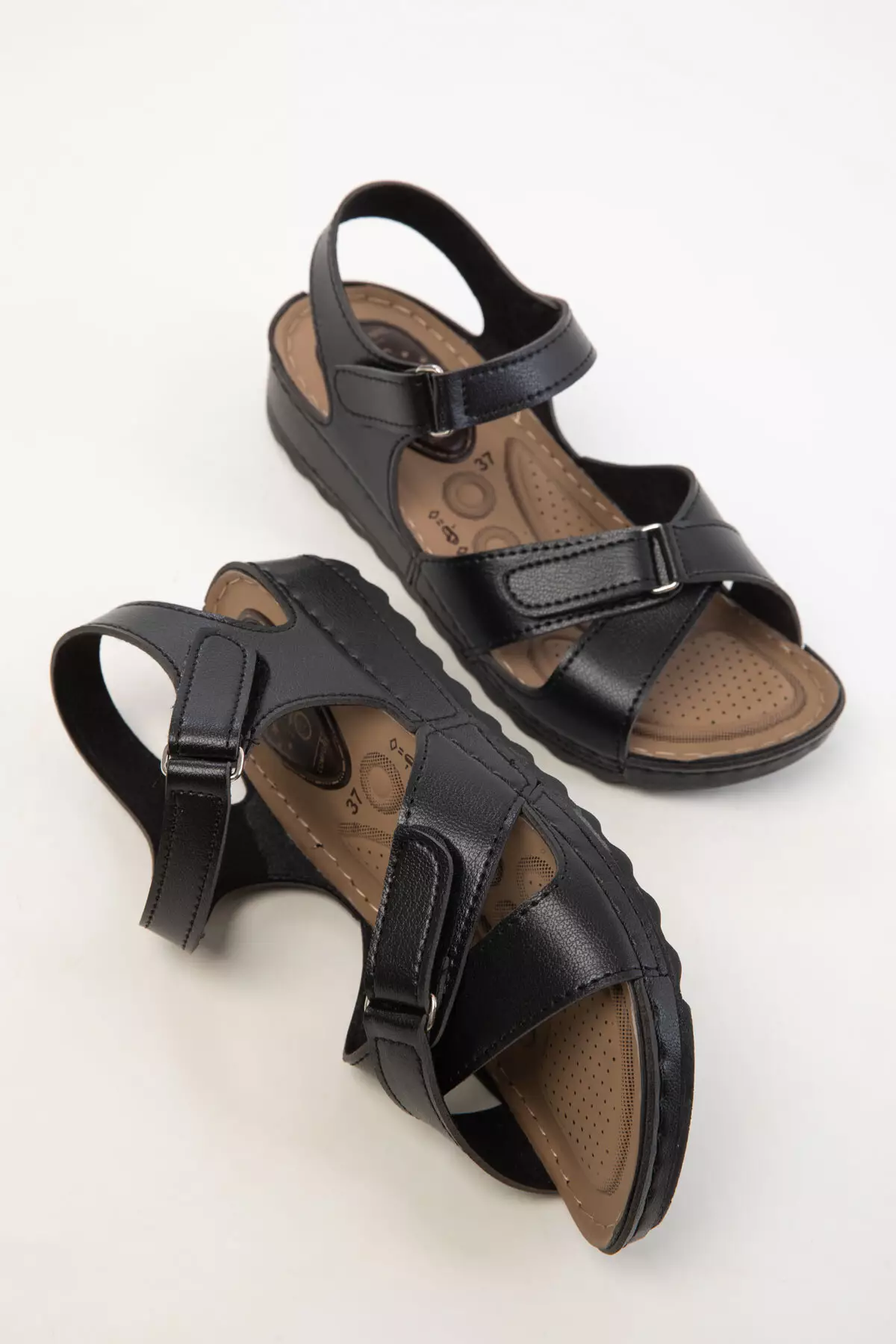 Women's Black Sandals 17875