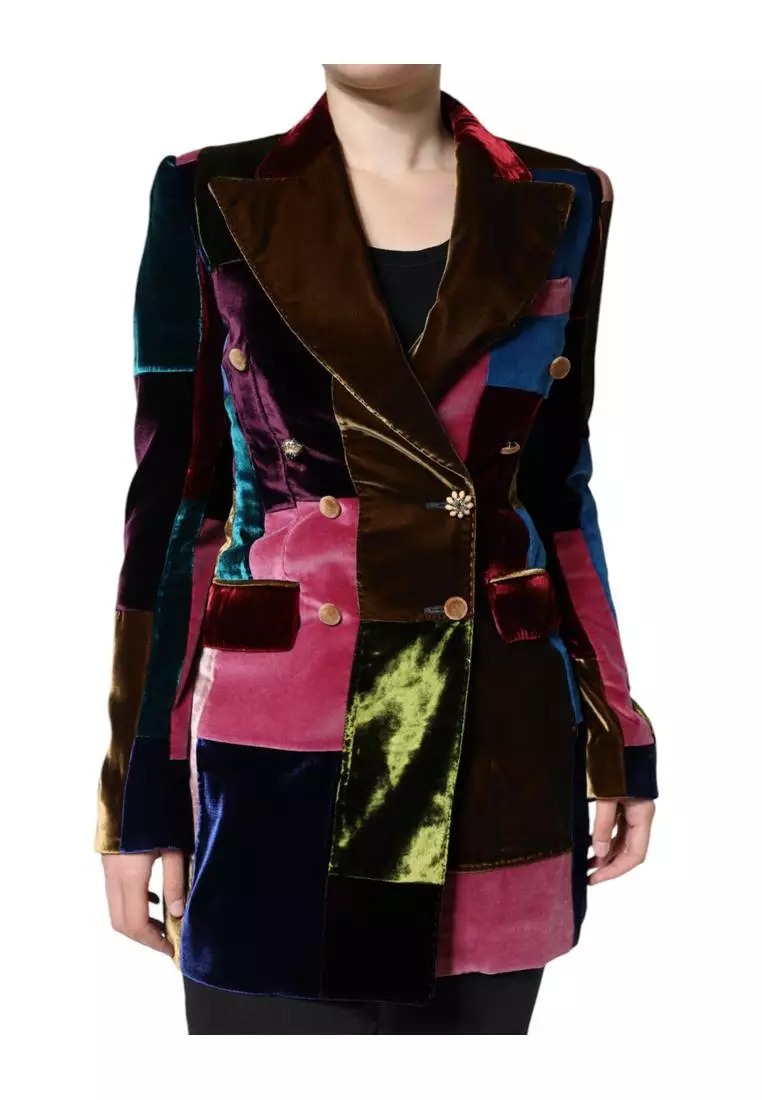 Dolce & Gabbana Double-Breasted Patchwork Blazer Suits 2025