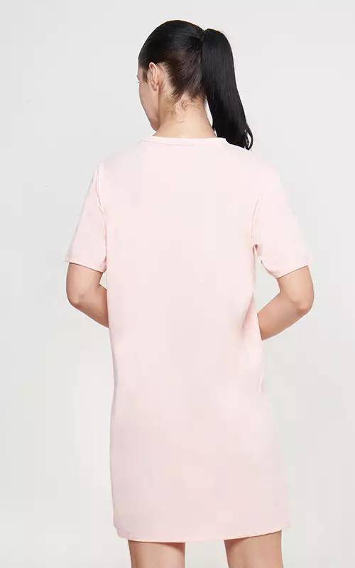 Classic Comfort Dress N30-NE3059 - Salmon Light Pink