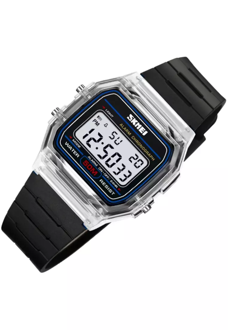 Jam Tangan Digital Pria Waterproof Many Function Strap Tali Material TPU DV45 ORIGINAL