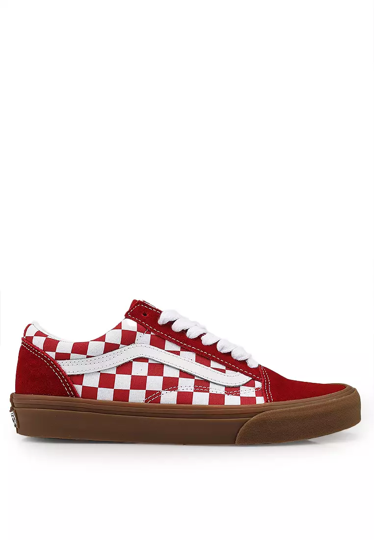 Low top vans red checkered best sale