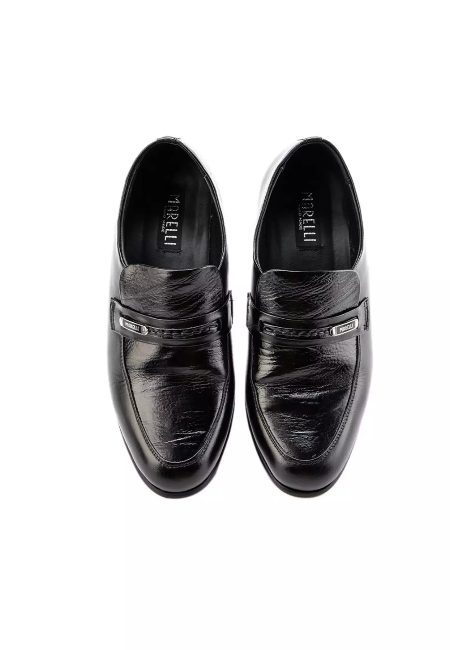 Corwin Sepatu Pantofel Pria Formal Kantor Kulit Asli tinggi hak 5 cm - Black