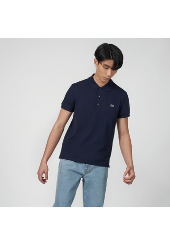 Jual Lacoste Men S Lacoste Short Sleeved Ribbed Collar Shirt Original Zalora Indonesia