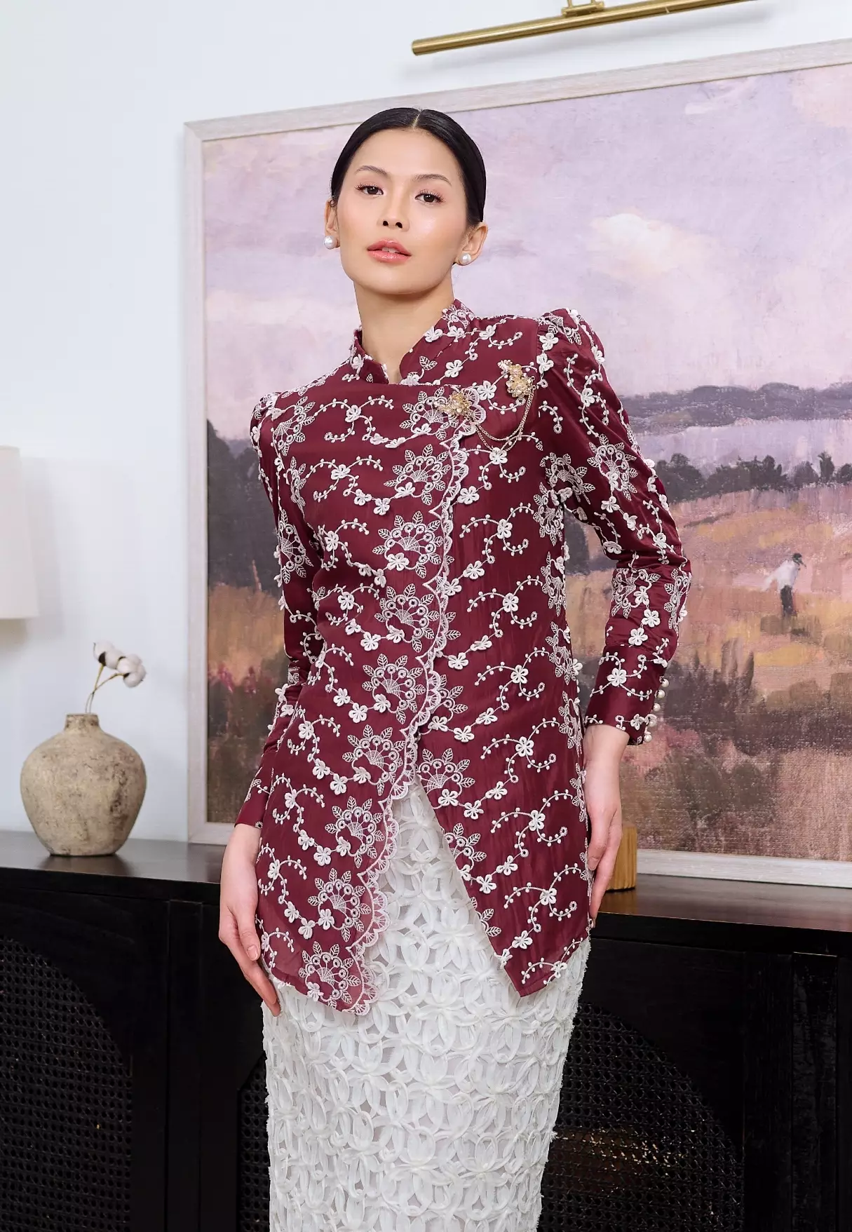 Naira Blouse - Burgundy