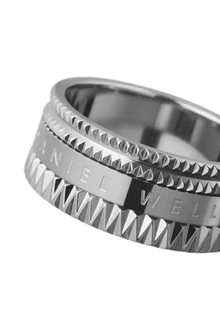 Elevation Ring Sliver - Unisex Ring - Couple Rings - Stainless steel Enamel Ring for Women and Men - DW Official