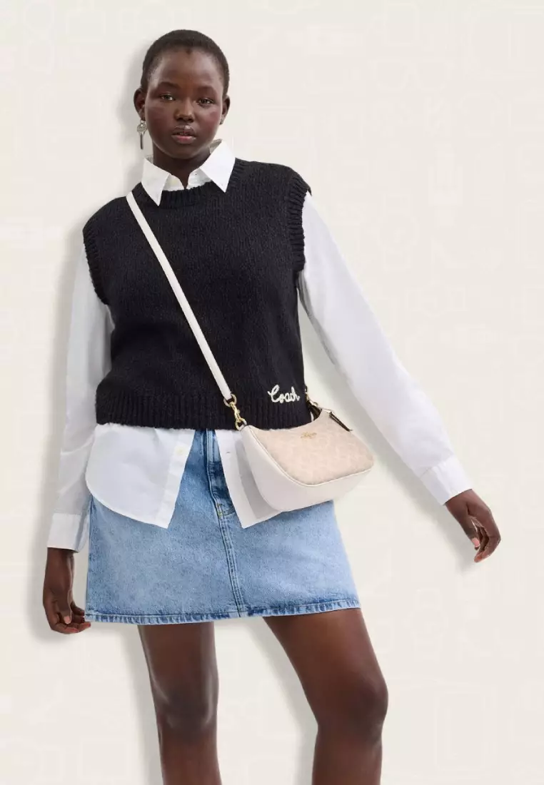 Coach Teri Shoulder Bag In Signature Canvas Sand Chalk