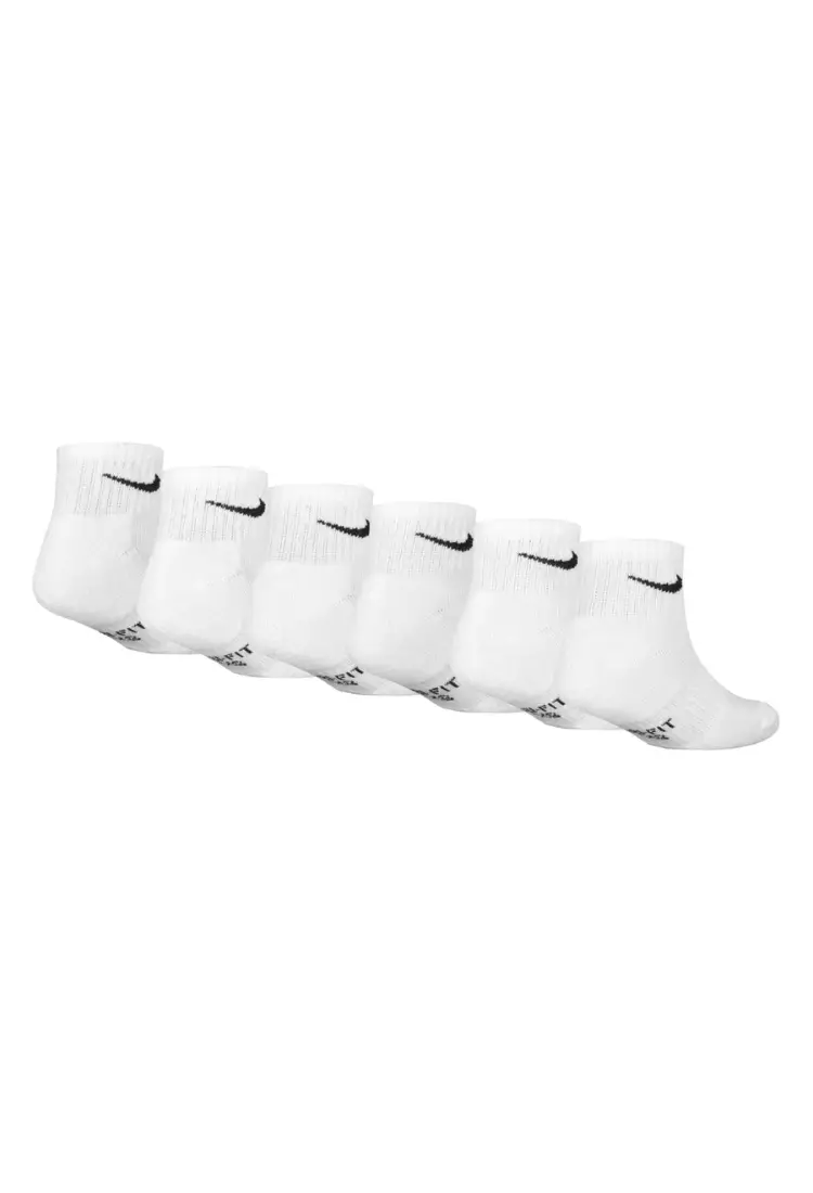 white nike ankle socks junior