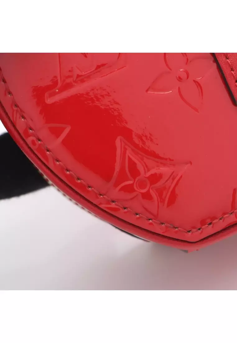 Pre-Loved Louis Vuitton mini Boite Chapeau monogram vernis Rouge Shoulder bag leather Red