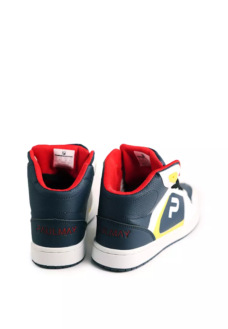 PAULMAY - Sepatu Sneakers Pria Lisbon High - Navy White