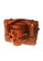 CSHEON orange and brown 3D Skull Bag -Ostrich Skin Printed Genuine Leather by CSHEON B2B1FAC090A1B3GS_4