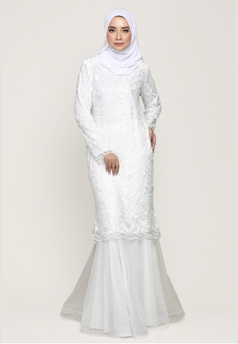 Zahirah Kurung Lace from ARCO in White