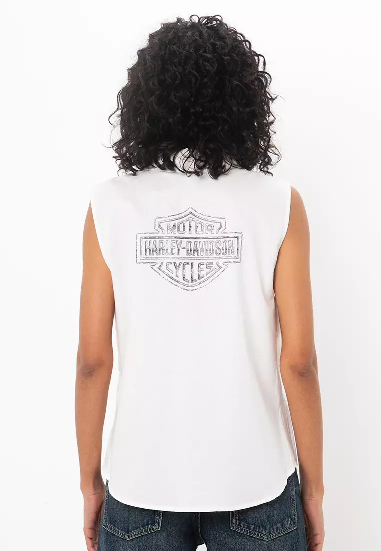 Harley-Davidson® Essential Bling Button Front Tank