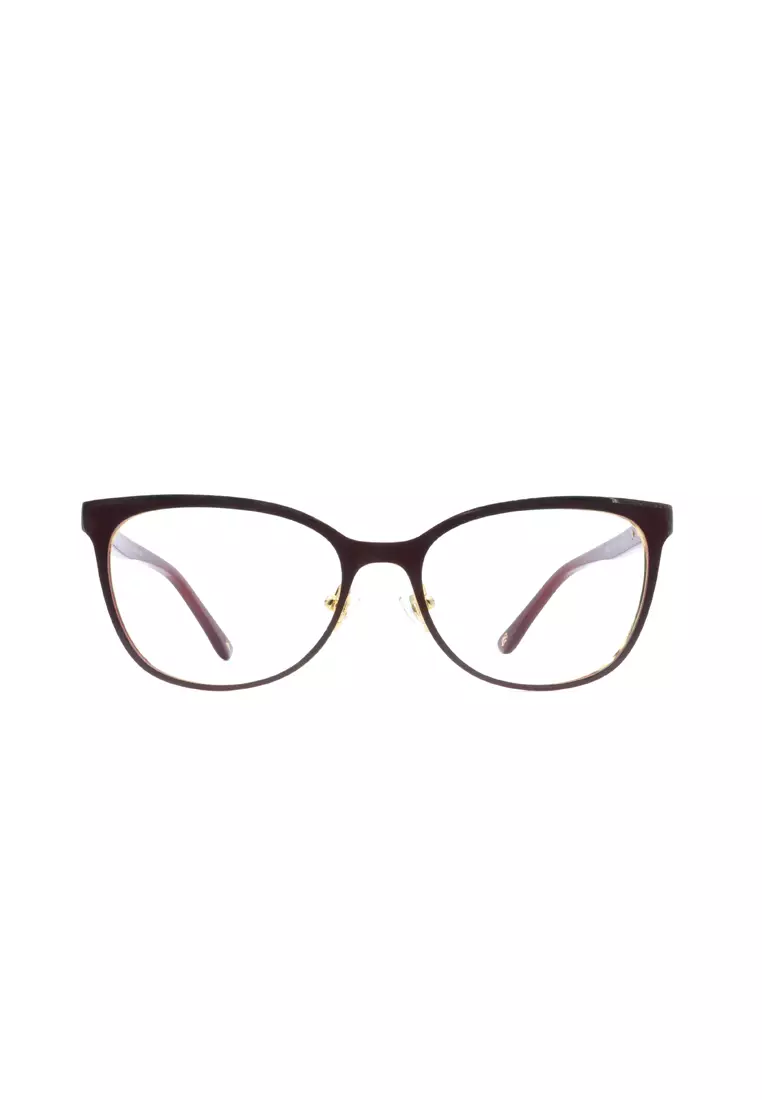 SS937 (C3-Matte Wine Red & Shiny Gold) Anti-Radiation Computer Eyeglasses for Women