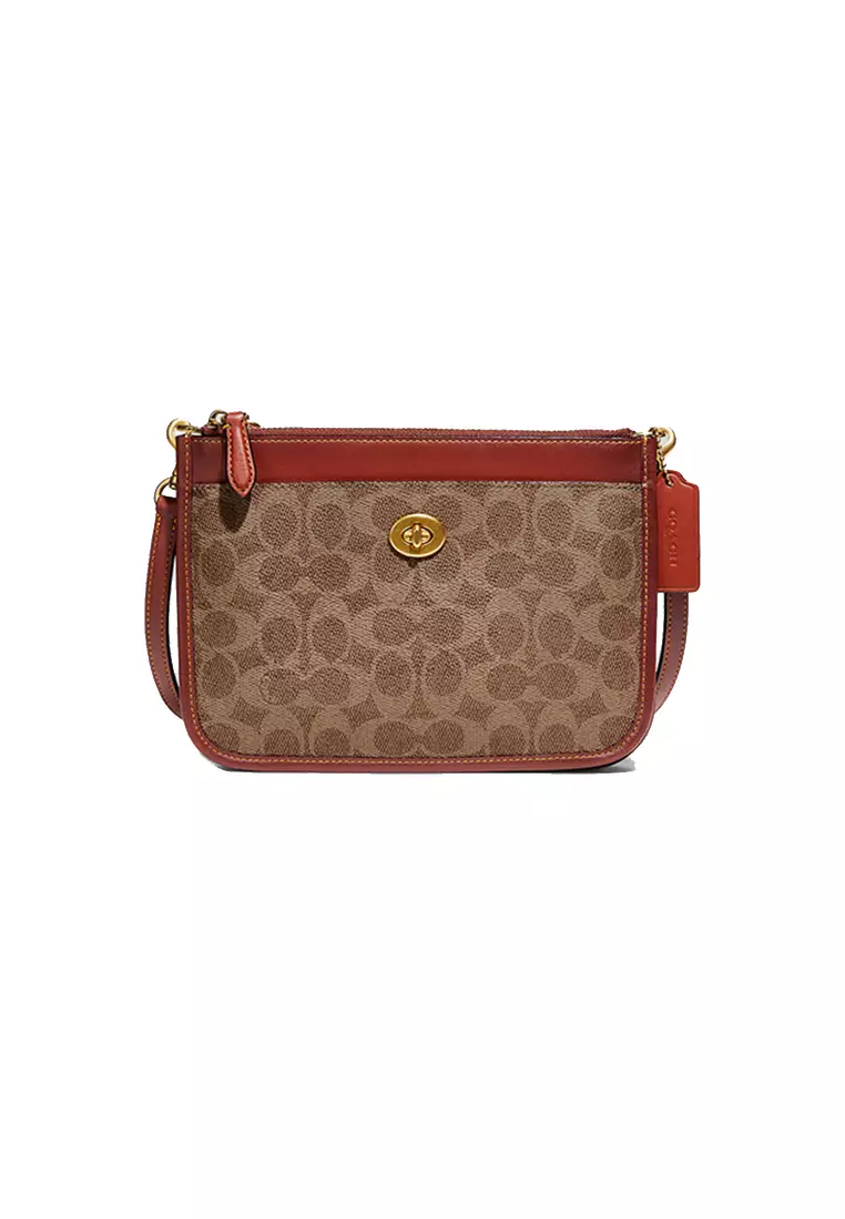 Coach turnlock flat discount crossbody