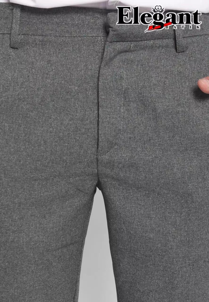 Celana Kain | Celana Kantor Panjang Pria Formal Abu-Abu