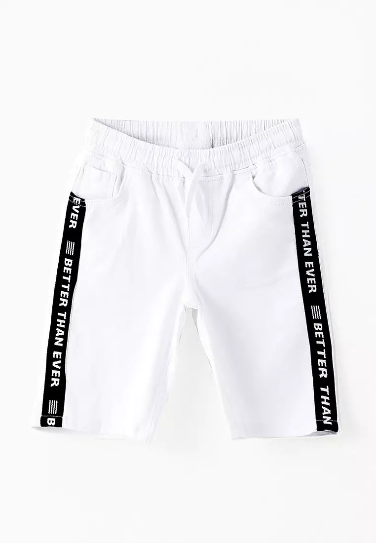 White fabric shorts discount