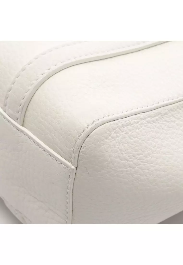 Pre-Loved BALENCIAGA EVERYDAY XXS Everyday Handbag tote bag leather white 2WAY