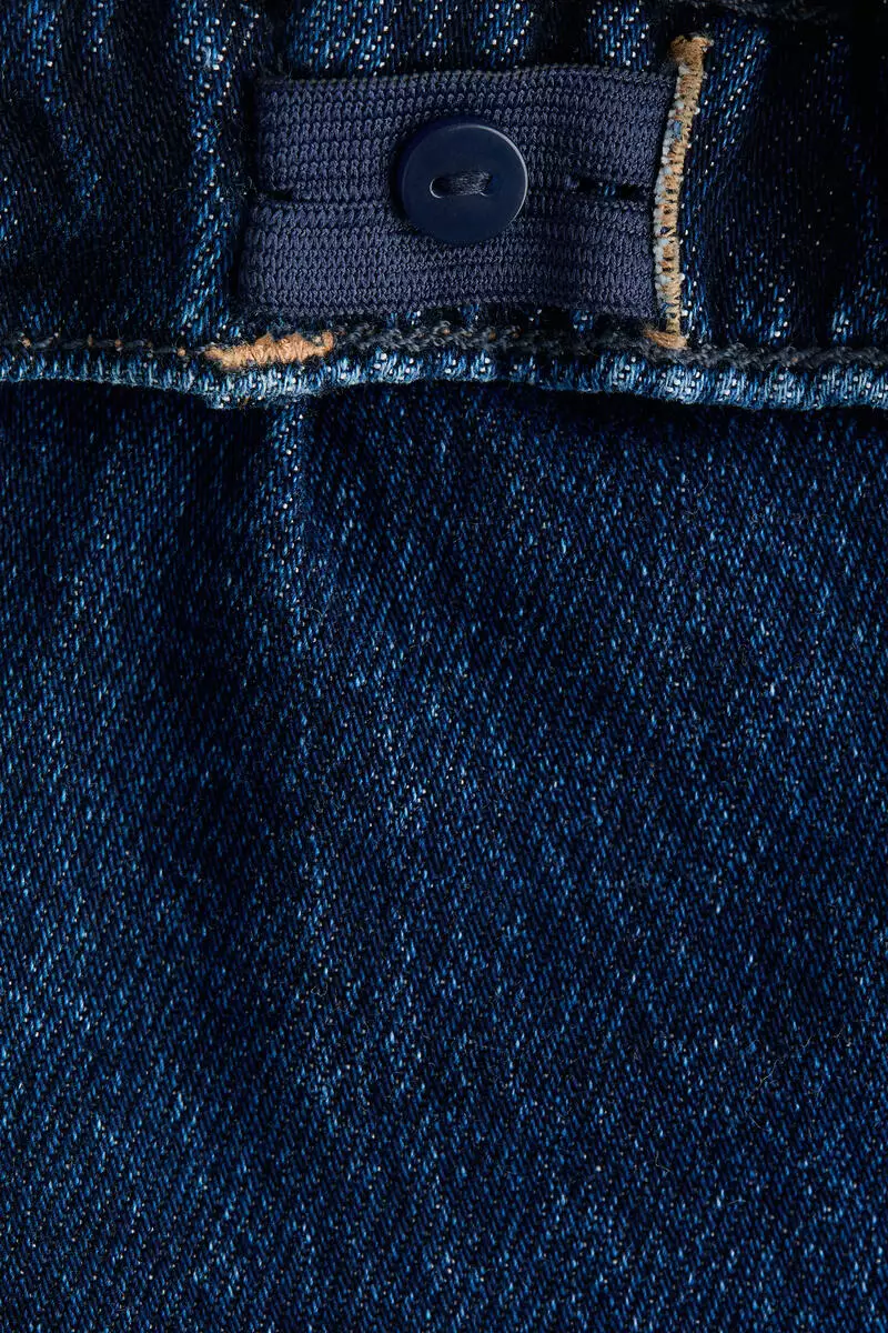 Knee-length denim shorts
