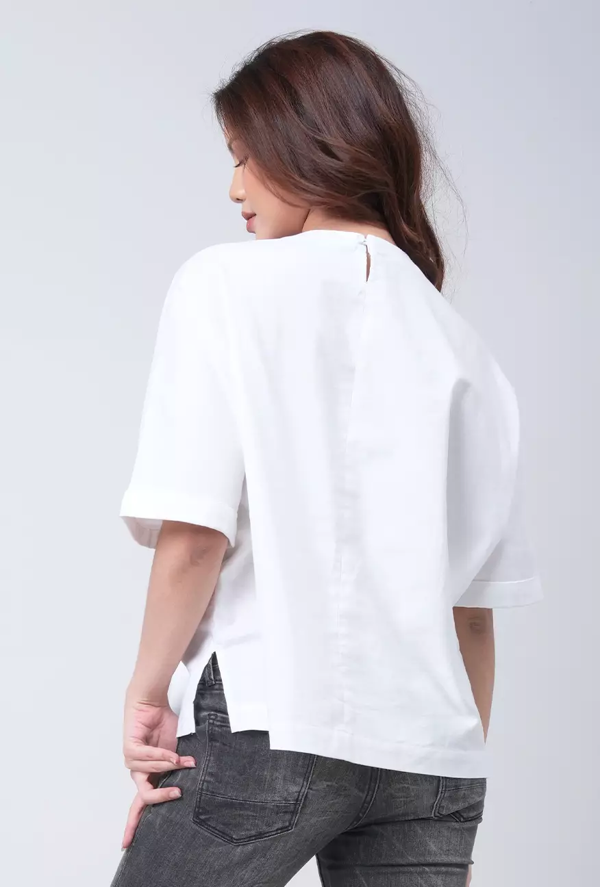 Blouse Wanita Florence Offwhite