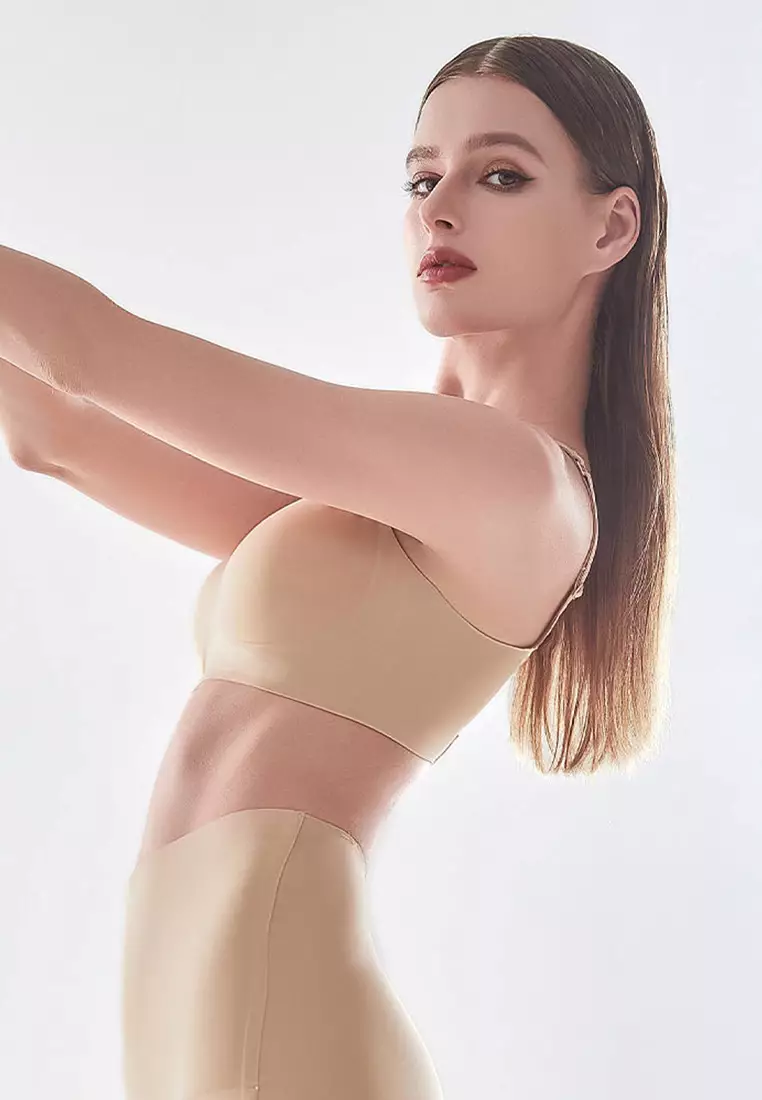 Sorella Bra Sleek Form Wireless Push Up Plunge N10-3040V - Nude