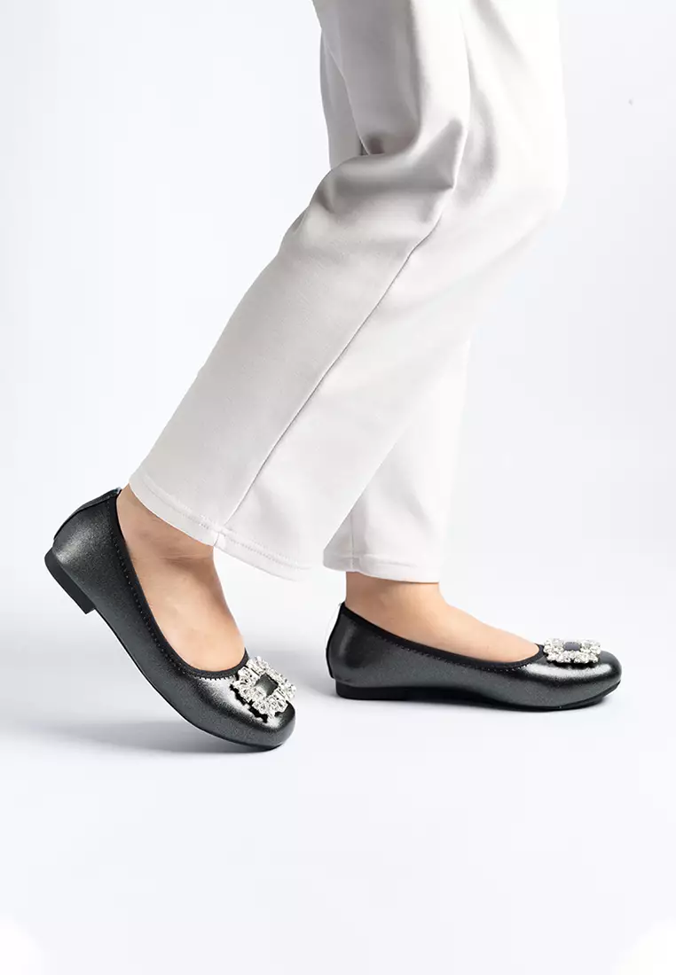 Agness Rhinestone Ballerina Flats