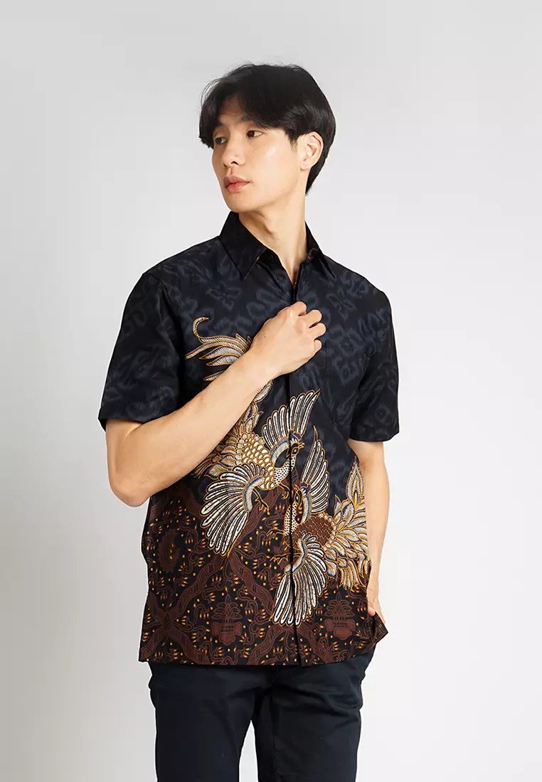 Hadinata Batik Kemeja Pendek Superfine Rajendra Rihana