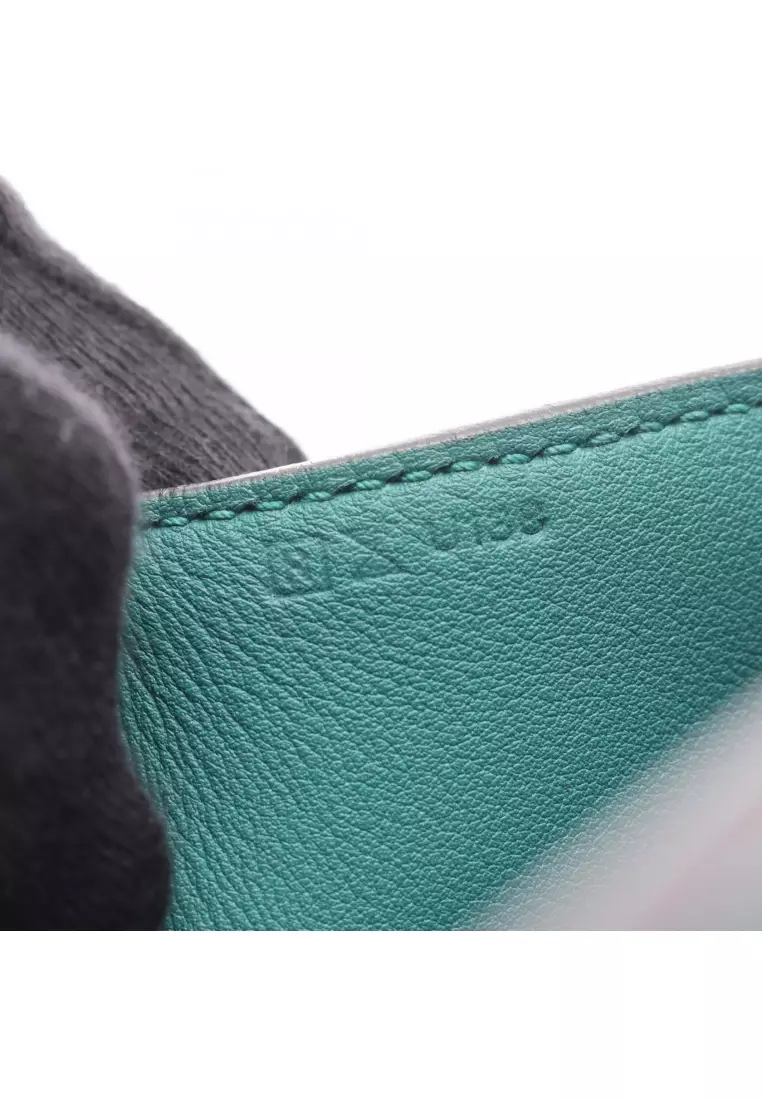 Pre-Loved Hermès Toolbox 26 Malachite Handbag Veau Swift green silver hardware □ R stamp