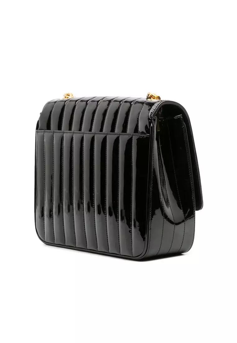 Pre-Loved Saint Laurent Large Patent Vicky Crossbody